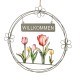 Hänger Kreis mit Blumen Willkommen