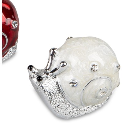 Schnecke Paerl-silber glänzend 5 cm