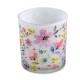 Windlicht Teelichtglas Blumenwiese 8 cm