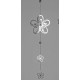 Hänger Blume Edelstahlmix silber 65 cm