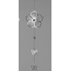 Hänger Blume Edelstahlmix silber 65 cm