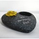 Grabschmuck Deko-Herz 20 cm schwarz