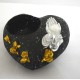 Grabschmuck Deko-Herz 17 cm schwarz