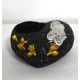 Grabschmuck Deko-Herz 17 cm schwarz