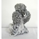 Engel sitzend grau patiniert Grabschmuck