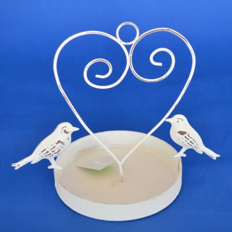 Vogeltränke mit Herzbogen