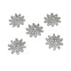 Eiskristalle 6 er Set silber