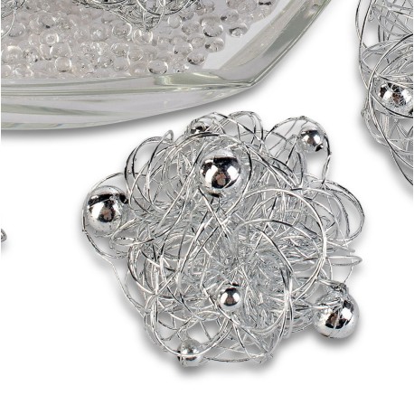Deko Kugel aus Draht 5 cm D. silber