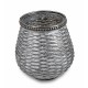 Windlicht grau Vintage 13 cm