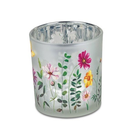 Windlicht Wiesenblumen 8 cm