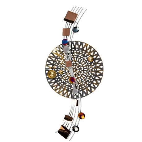 Wanddeko Ornament Kreis bunt 84 cm