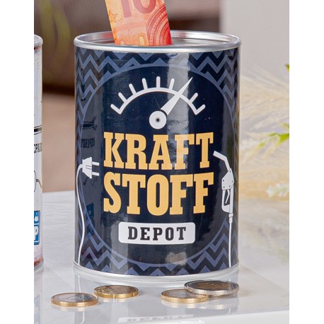 Spardose Schraubermotiv aus Blech