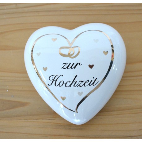 Spardose Hochzeit gold aus Keramik