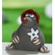 Maulwurf Buddy 6 cm mit Hut und Blume
