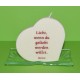 Herz Kerze mit Spruch 9 cm ...Liebe wenn du .....