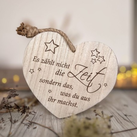 Deko Herz aus Holz Genieße den .....