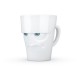 Henkeltasse weiß 350 ml mit Gesicht grummelig Movie