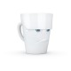 Henkeltasse weiß 350 ml mit Gesicht grummelig Movie