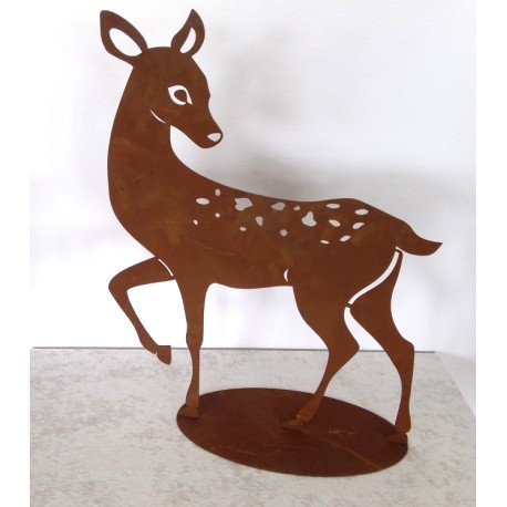 Rehkitz liegend rostig 40x50 cm