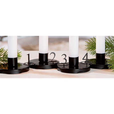 Adventskranz Zahlenset 1-4 für Stabkerzen