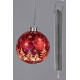 LED Deko Kugel rot mit Baummotiv zum Hängen