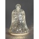 LED Glocke silber mit Beleuchtung 17 cm