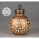 LED Deko Kugel XXL champangerfarben mit Sterne 30 cm