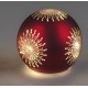 LED Deko Kugel rot 12 cm mit Motiv