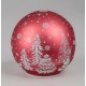 LED Deko Kugel rot 15 cm mit Baummotiv