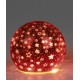 LED Deko Kugel rot 12 cm mit Sterne