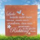 Spruchtafel rostig aus Metall "Liebe besteht..."