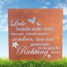 Spruchtafel rostig aus Metall "Liebe besteht..."