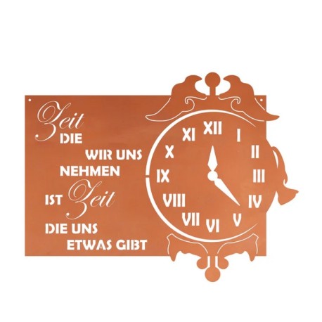 Spruchtafel rostig aus Metall "Zeit die wir uns nehmen..."