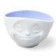 Müslischale weiß aussen/innen blau 500 ml mit Gesicht verträumt
