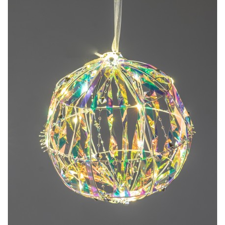 Kugel mit Draht LED Beleuchtung 20 cm