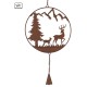 Hänger Hirsch / Wald rostig braun 32 cm