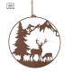 Hänger Hirsch / Wald rostig braun 30/52 cm