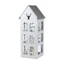 Haus weiß 19x45 cm mit Hirschen im Fenster