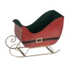 Schlitten aus Metall rot/gold 10x20 cm