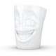 Henkeltasse weiß 350 ml mit Gesicht witzig