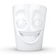 Henkeltasse weiß 350 ml mit Gesicht witzig