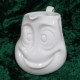 Kännchen weiß mit Gesicht drollig