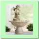 Brunnen Engel auf Blüte inkl. Pumpe und Trafo