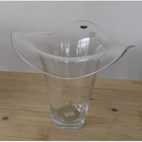 Vase mundgeblasen transparent