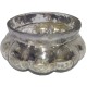 Windlicht aus Glas 9,5 cm silber