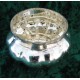 Windlicht aus Glas 9,5 cm silber